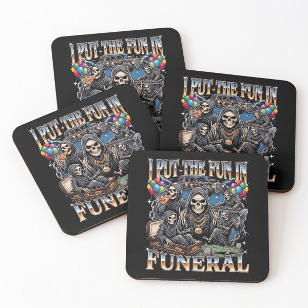 Item preview, I Put The Fun In Funeral Grim Reaper Party Halloween designed and sold by d247.