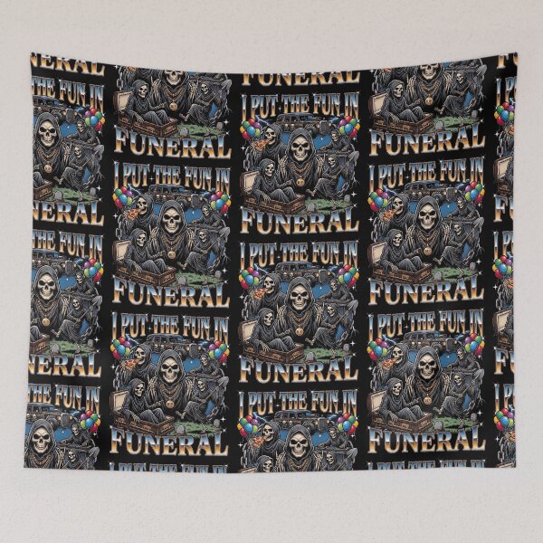 Item preview, I Put The Fun In Funeral Grim Reaper Party Halloween designed and sold by d247.