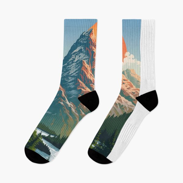 Item preview, Majestic Mountain Peak and Forest River at Sunset designed and sold by jargottarnova17.