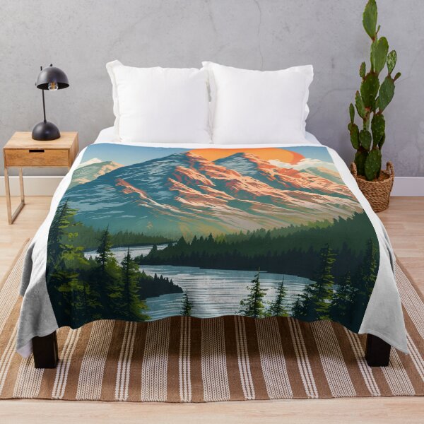 Item preview, Majestic Mountain Peak and Forest River at Sunset designed and sold by jargottarnova17.