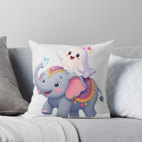 Item preview, Cute Kawaii Ghost Riding Elephant designed and sold by naragon4289.