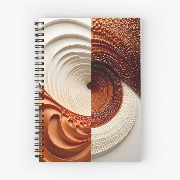 Item preview, Abstract Circular Patterns in Copper and White designed and sold by Vicky Brago-Mitchell®.