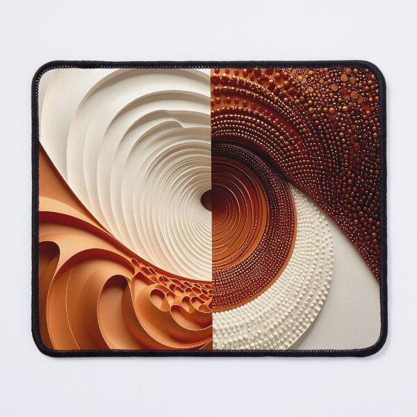 Item preview, Abstract Circular Patterns in Copper and White designed and sold by Vicky Brago-Mitchell®.