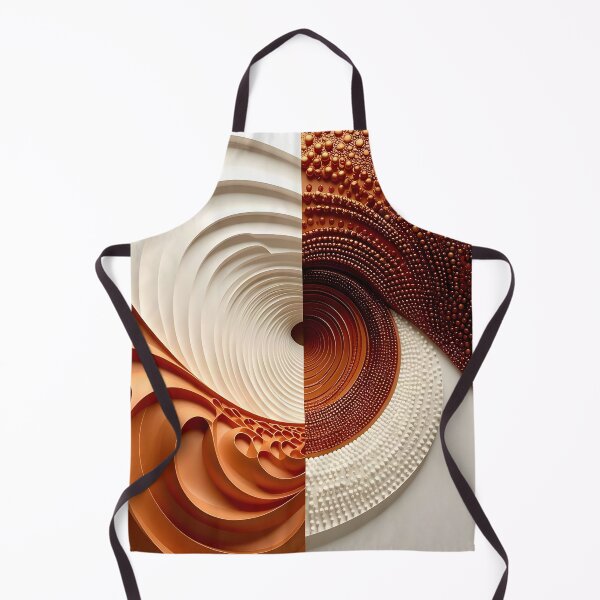 Item preview, Abstract Circular Patterns in Copper and White designed and sold by Vicky Brago-Mitchell®.