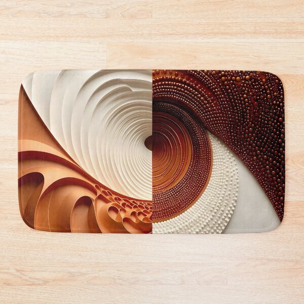 Item preview, Abstract Circular Patterns in Copper and White designed and sold by Vicky Brago-Mitchell®.