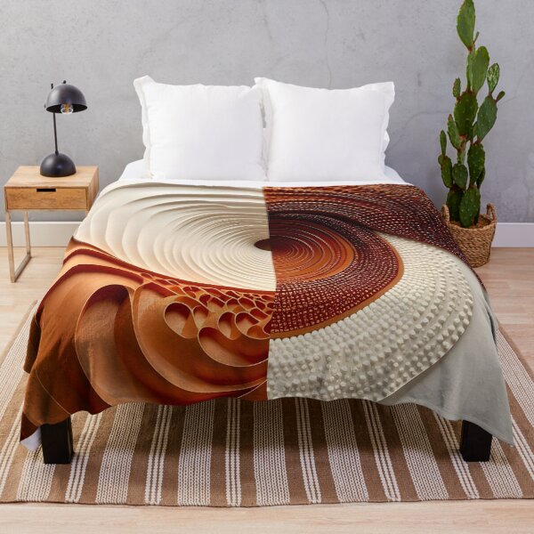Item preview, Abstract Circular Patterns in Copper and White designed and sold by Vicky Brago-Mitchell®.