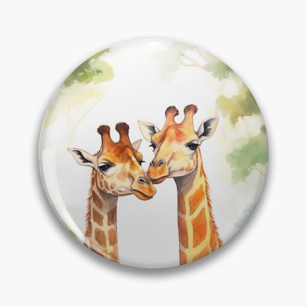 Item preview, Adorable Watercolor Giraffe Couple in Forest Greet Card designed and sold by jargottarnova17.