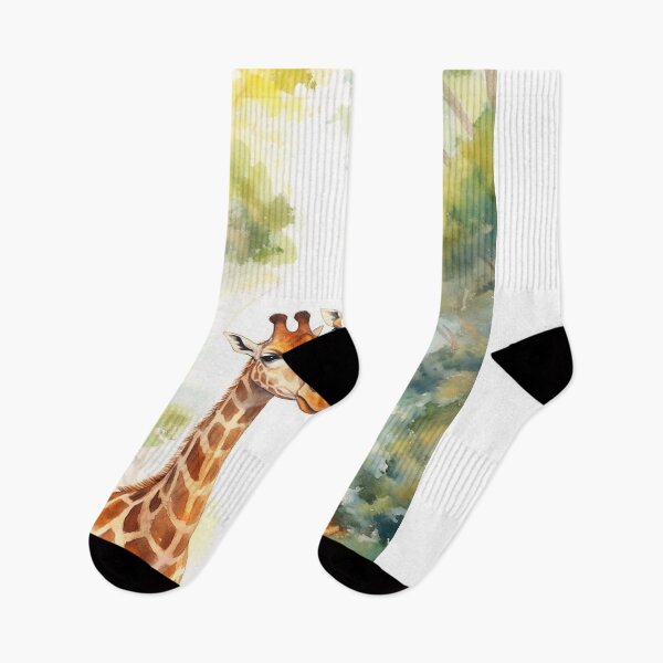 Item preview, Adorable Watercolor Giraffe Couple in Forest Greet Card designed and sold by jargottarnova17.