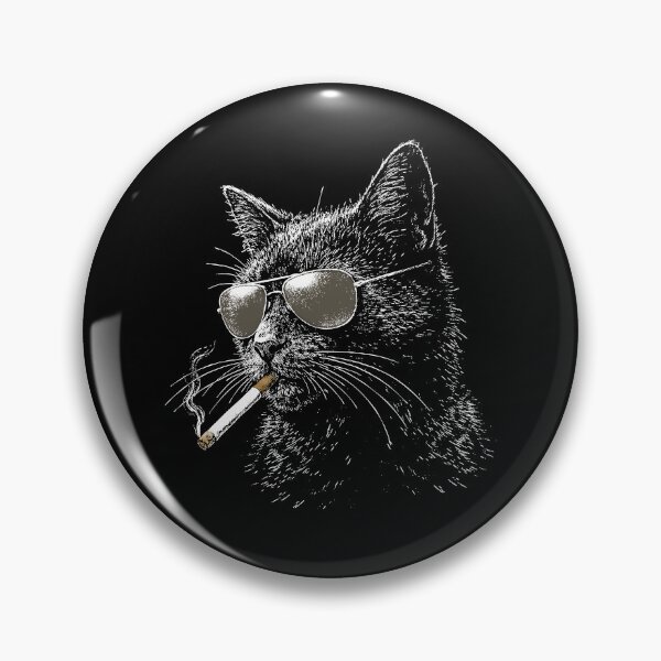 Item preview, Funny Smoking Black Cat Meme designed and sold by NqtshrtDesigns.
