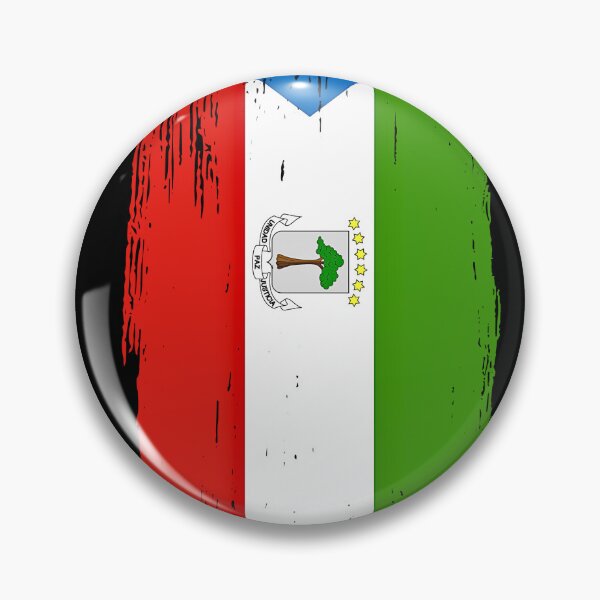 Item preview, Equatorial Guinea Flag Distressed Paint Brush Stroke designed and sold by Danny-Arts1.