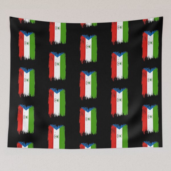 Item preview, Equatorial Guinea Flag Distressed Paint Brush Stroke designed and sold by Danny-Arts1.
