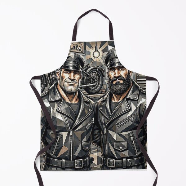 Item preview, The Forbidden Daddy Bikers - Cubist Gay Leather Art Leder Pride Graphic Design designed and sold by ItsAKinkThing.