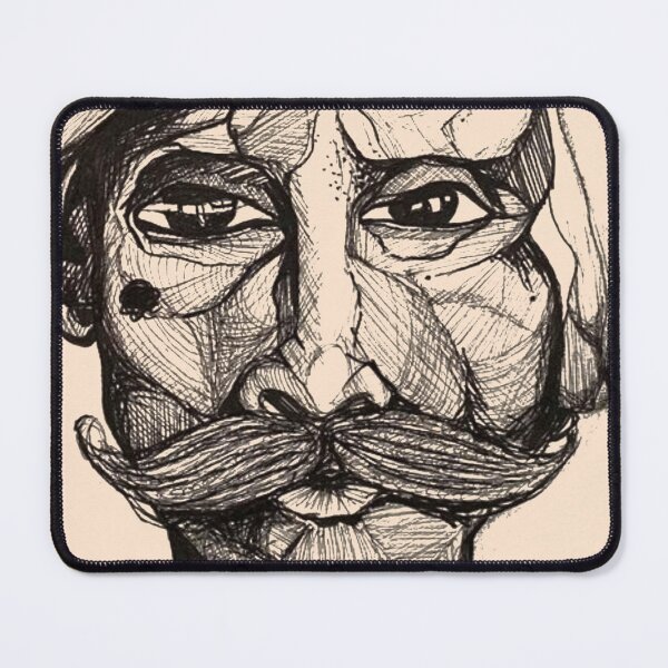 Item preview, Majestic Turban Warrior Portrait – Detailed Black & White Ink Sketch of Traditional Indian Man with Mustache | Cultural Line Art Print designed and sold by Craft-Qasba .