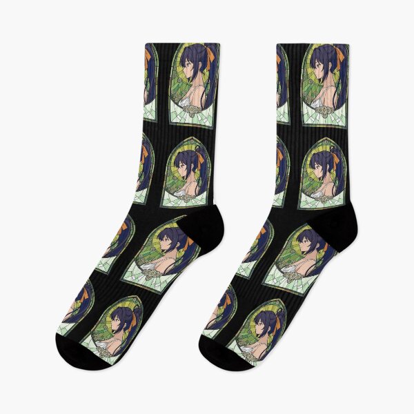 Item preview, Akeno Himejima High School DxD Green Floral Stained Glass designed and sold by mildaclairmo.