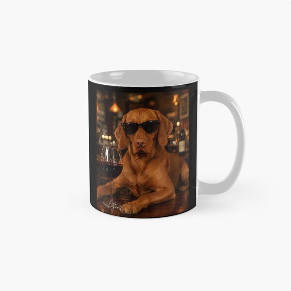 Item preview, Vizsla Drinking Wine Sunglasses Funny Dog Meme designed and sold by OMITTEROMINOUS.