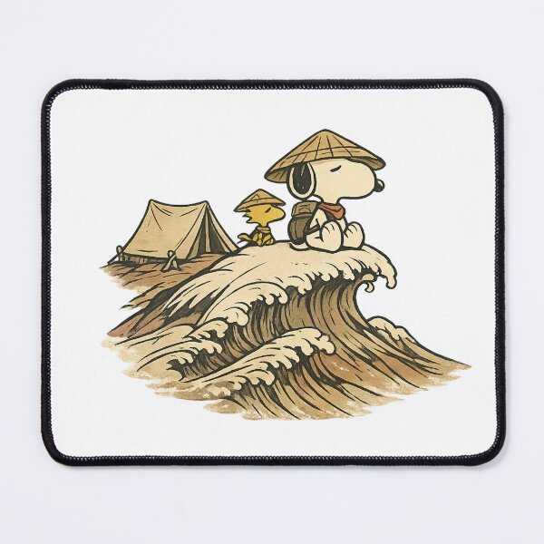 Item preview, Snoopy and Woodstock Ukiyo-e Great Mountain Peak designed and sold by teemix.