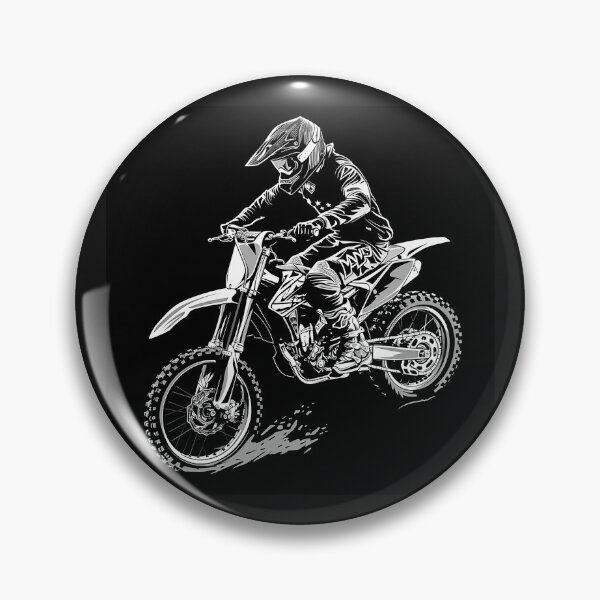 Item preview, Motocross Rider Jumping Dirt Bike Monochrome Off-Road Action Art designed and sold by inkoutninja.