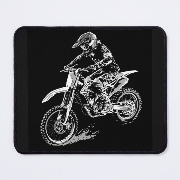 Item preview, Motocross Rider Jumping Dirt Bike Monochrome Off-Road Action Art designed and sold by inkoutninja.