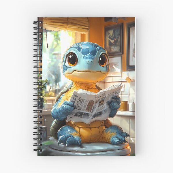 Item preview, Sea Turtle Bathroom Newspaper Reader Cute Cartoon Ocean Animal designed and sold by mildaclairmo.