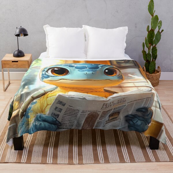 Item preview, Sea Turtle Bathroom Newspaper Reader Cute Cartoon Ocean Animal designed and sold by mildaclairmo.