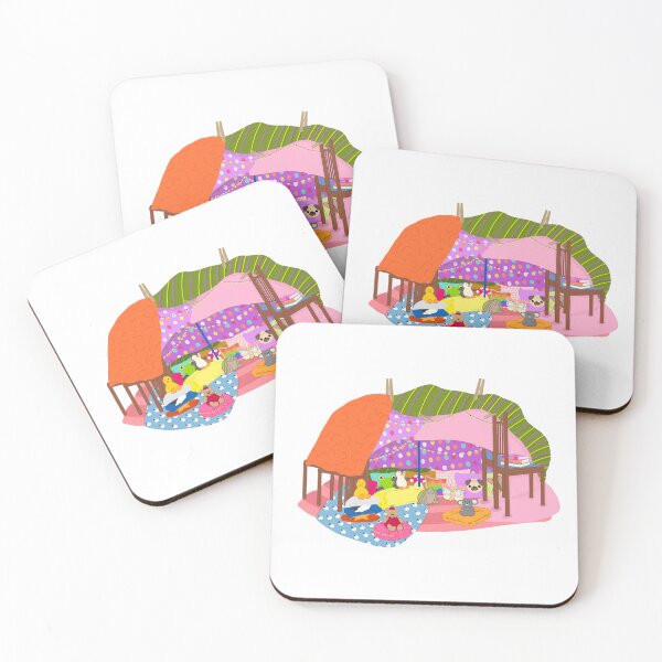 Item preview, The Best Adventures Happen At Home - Cozy Blanket Fort Sticker - Image Only designed and sold by Sissy’s shop.