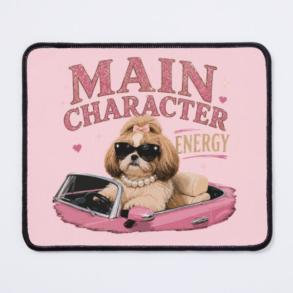 Item preview, Main Character Energy Shih Tzu Funny Dog Mom Retro Pink Convertible designed and sold by PawsAndPallette .