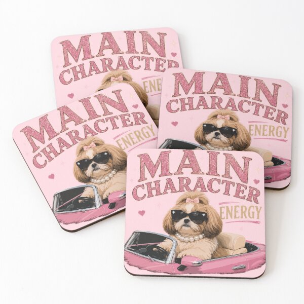 Item preview, Main Character Energy Shih Tzu Funny Dog Mom Retro Pink Convertible designed and sold by PawsAndPallette .