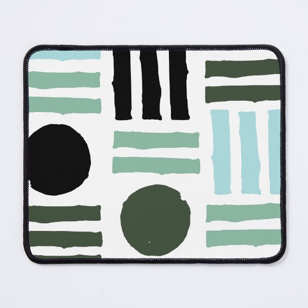 Item preview, Mid-Century Modern Geometric in Black and Mint Green designed and sold by DEC02.
