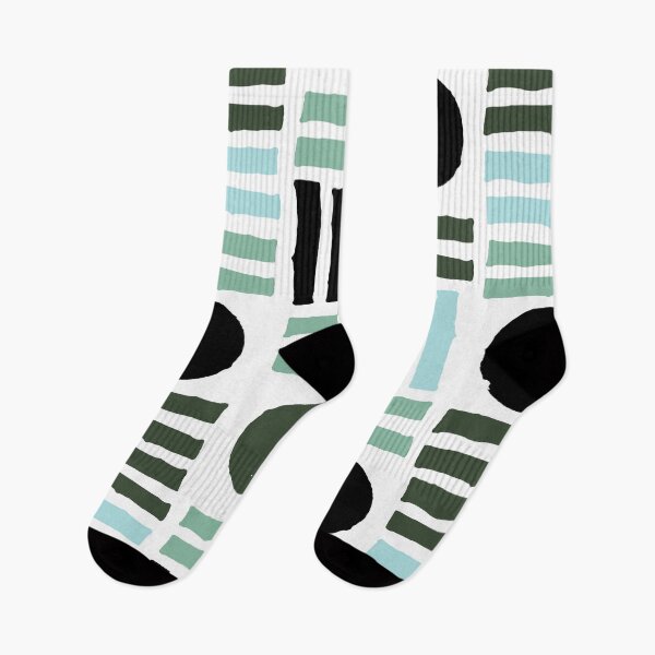 Item preview, Mid-Century Modern Geometric in Black and Mint Green designed and sold by DEC02.