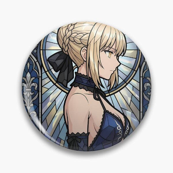 Item preview, Saber Alter Fate Stay Night Sacred Blue Stained Glass designed and sold by mildaclairmo.