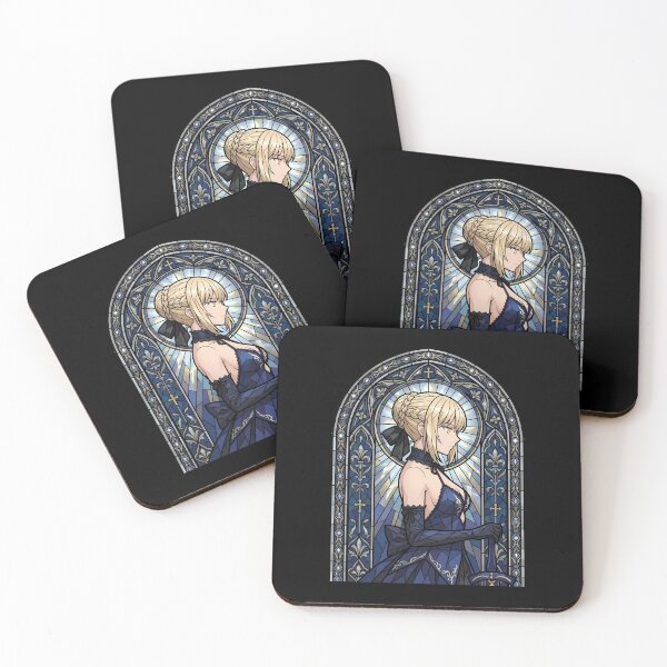Item preview, Saber Alter Fate Stay Night Sacred Blue Stained Glass designed and sold by mildaclairmo.