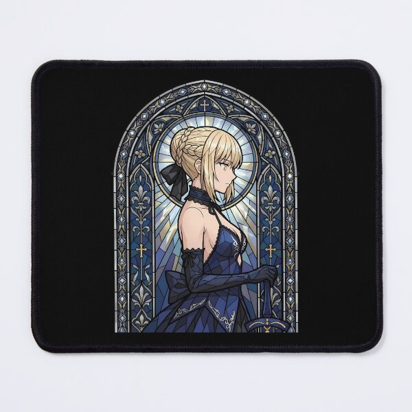 Item preview, Saber Alter Fate Stay Night Sacred Blue Stained Glass designed and sold by mildaclairmo.