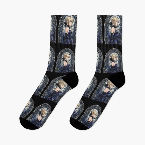 Item preview, Saber Alter Fate Stay Night Sacred Blue Stained Glass designed and sold by mildaclairmo.