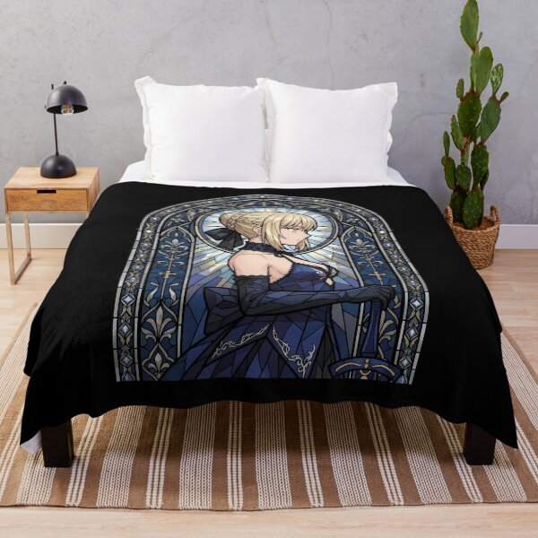 Item preview, Saber Alter Fate Stay Night Sacred Blue Stained Glass designed and sold by mildaclairmo.