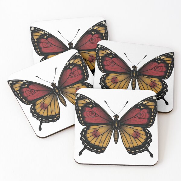 Item preview, Vintage Gothic Butterfly T-Shirt Design | Dark Floral Tattoo PNG designed and sold by Artistry Tee Co.
