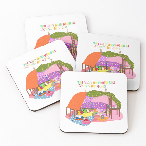 Item preview, The Best Adventures Happen At Home - Cozy Blanket Fort Sticker designed and sold by Sissy’s shop.