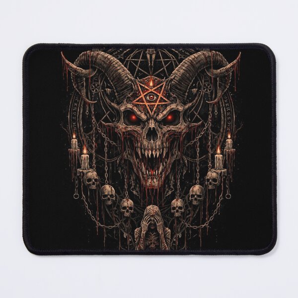 Item preview, Horned Demon Skull Occult Ritual designed and sold by PghArt.