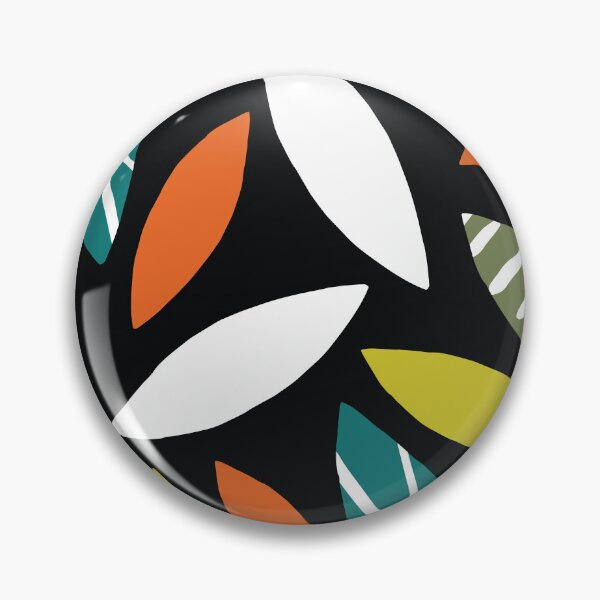 Item preview, Mid-Century Modern Green And Orange Abstract Leaves Pattern designed and sold by DEC02.
