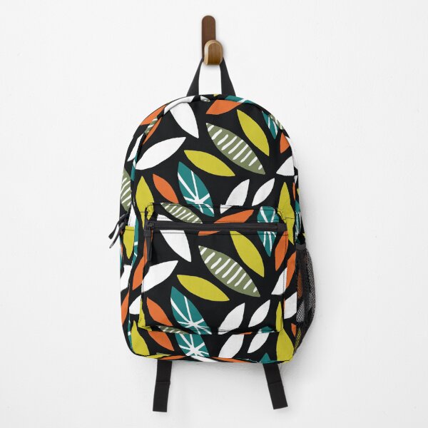 Item preview, Mid-Century Modern Green And Orange Abstract Leaves Pattern designed and sold by DEC02.