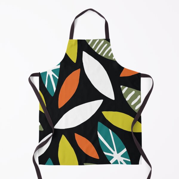 Item preview, Mid-Century Modern Green And Orange Abstract Leaves Pattern designed and sold by DEC02.