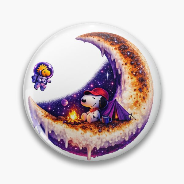 Item preview, Snoopy Marshmallow Moon Camp Night Camping designed and sold by teemix.