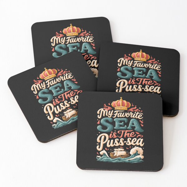 Item preview, My Favorite Sea is The Puss-sea Funny Adult Design designed and sold by DarkRelicStudio.