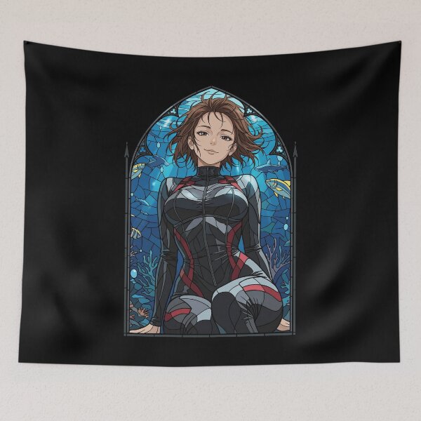 Item preview, Chisa Kotegawa Grand Blue Ocean Diving Stained Glass Scene designed and sold by mildaclairmo.