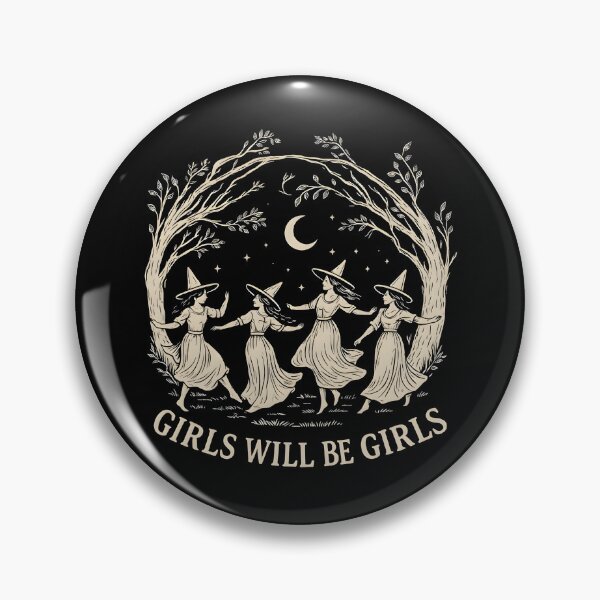 Item preview, Girls Will Be Girls Witch Shirt, Vintage Halloween Witches Dancing Graphic Tee, Cottagecore Moon Witchy Shirt, Spooky Season Gift, Comfort Colors designed and sold by Xtusdior.