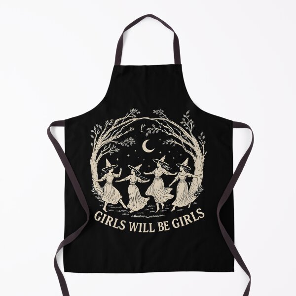 Item preview, Girls Will Be Girls Witch Shirt, Vintage Halloween Witches Dancing Graphic Tee, Cottagecore Moon Witchy Shirt, Spooky Season Gift, Comfort Colors designed and sold by Xtusdior.