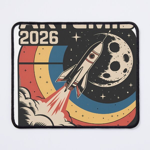 Item preview, Artemis 2026 Return To The Moon Vintage Space Rocket designed and sold by Hijunteee.
