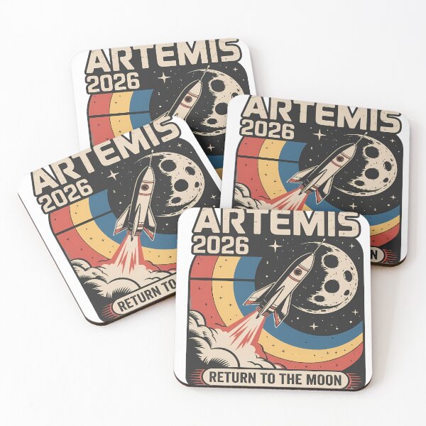 Item preview, Artemis 2026 Return To The Moon Vintage Space Rocket designed and sold by Hijunteee.