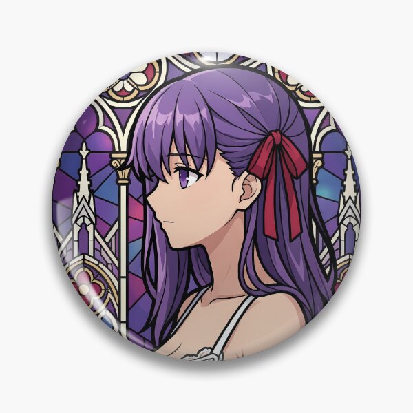 Item preview, Sakura Matou Fate Stay Night Violet Chapel Stained Glass designed and sold by mildaclairmo.