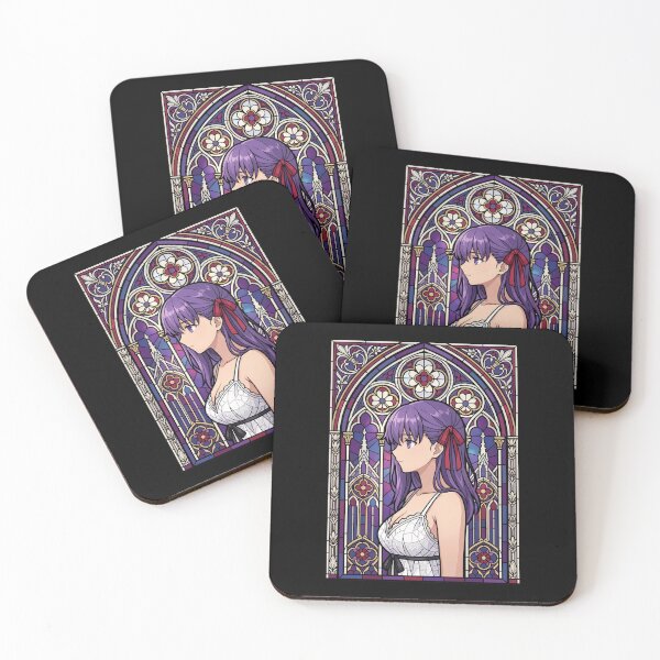 Item preview, Sakura Matou Fate Stay Night Violet Chapel Stained Glass designed and sold by mildaclairmo.