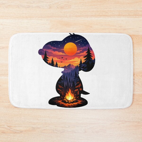 Item preview, Snoopy Sunset Wilderness Campfire Outdoor Beagle Camping designed and sold by teemix.